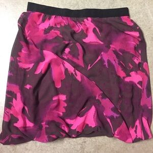 Magenta floral skirt